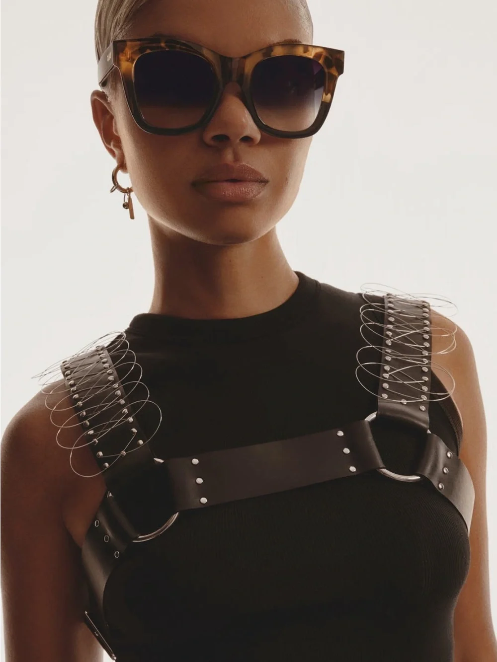 Quay Australia ever After Tortoiseshell Oversized Sunglasses Brown Gradient